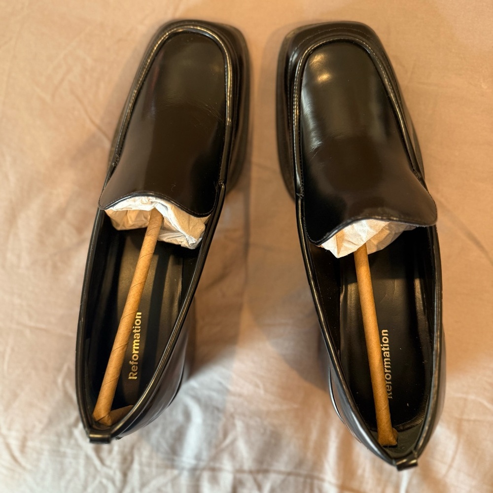 Reformation Noah Heeled Loafers 8.5 NIB - Picture 8 of 13